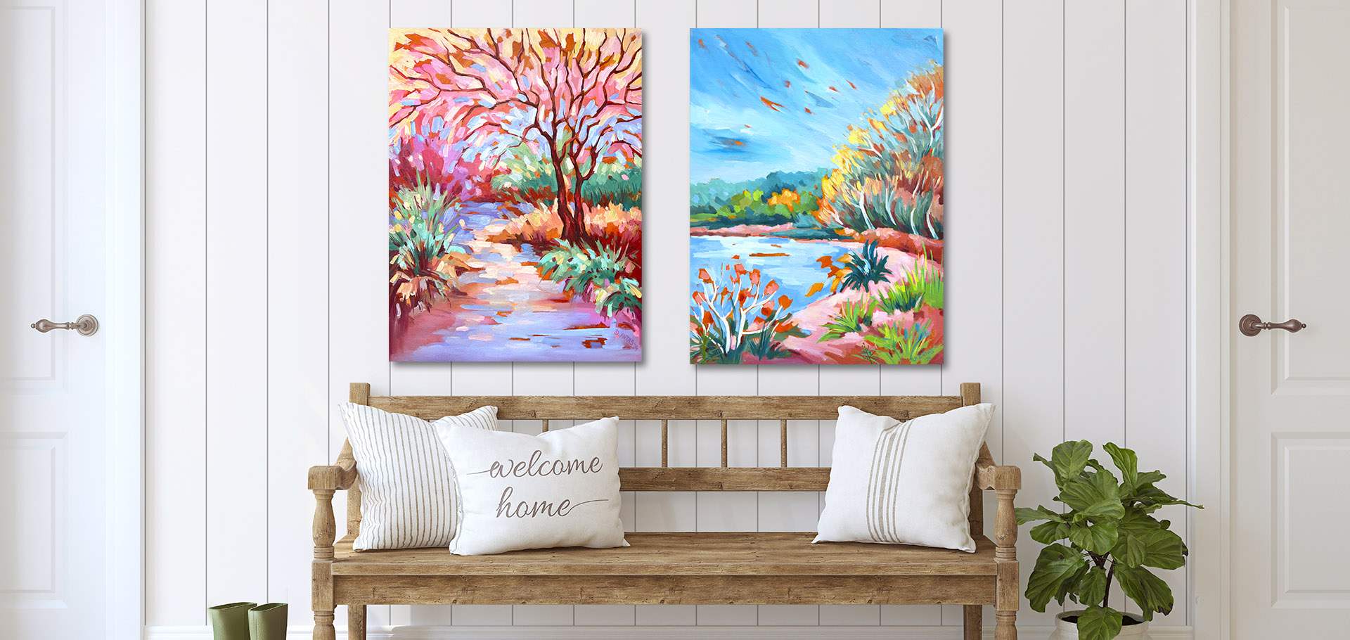 Contemporary landscape paintings on canvas