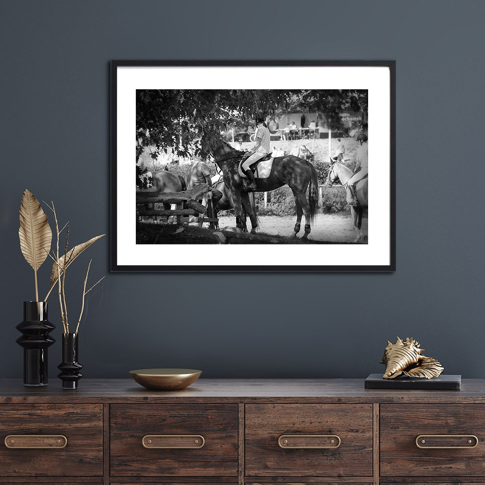 Obrazy konie fotografia czarno-biała