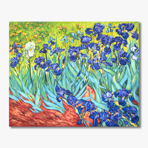 irysy van gogh, obrazy van gogh, duży obraz do salonu, nowoczesne obrazy do salonu, obrazy olejne do salonu, duże obrazy do salonu, obrazy na płótnie, kopie mistrzów, obrazy ekspresjonistyczne